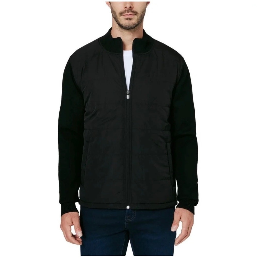 NWT Infinity Linearflex Men Hybrid Sweater Jacket Black Quilted Insulated Medium